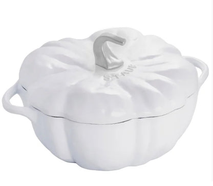 Staub Cast Iron Pumpkin Dutch Oven, White - 3.25 L (3.43 qt.)