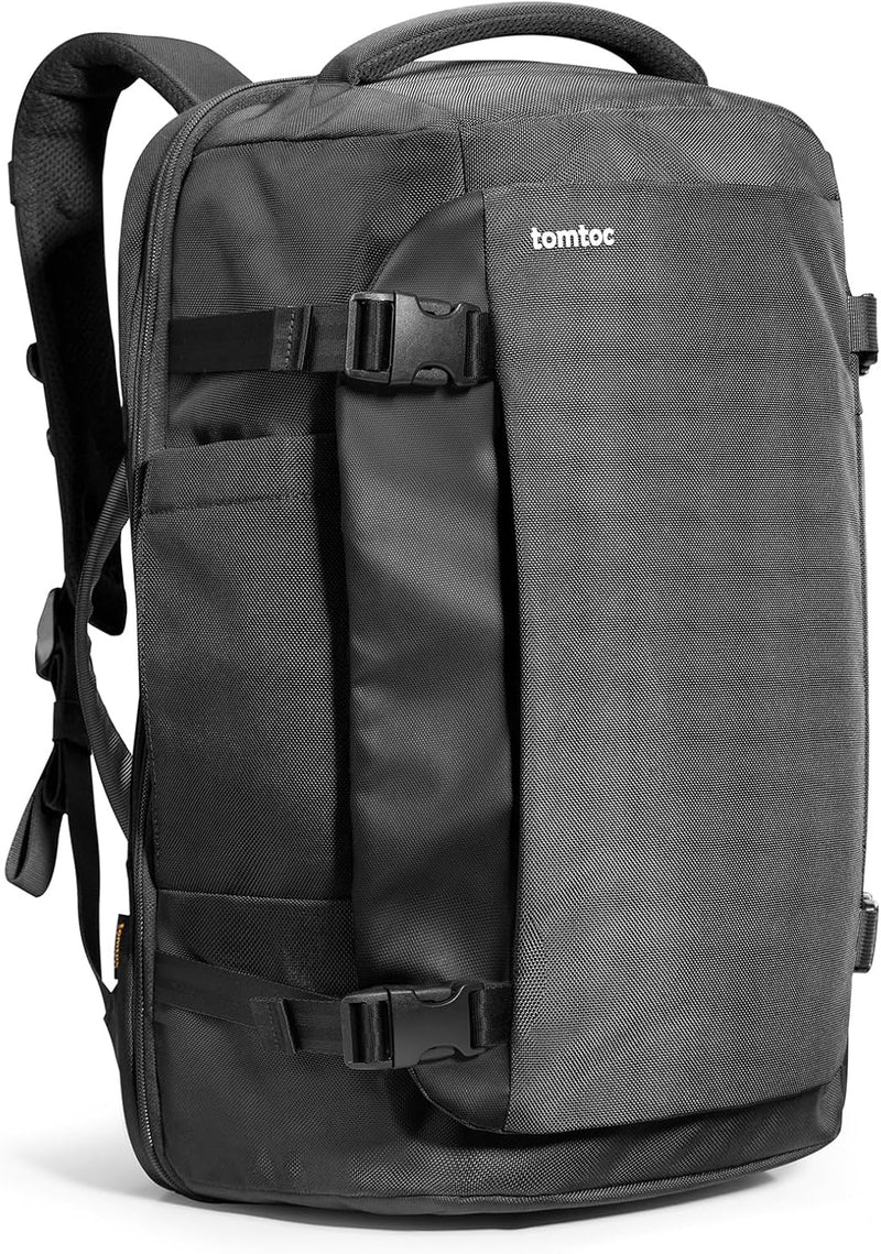 tomtoc Travel Backpack 40L, TSA Friendly Flight Approved Carry-on Luggage Hand Backpack, Water-resistant Lightweight Business Rucksack, Durable Large Weekender Bag Daypack Fits 17.3 Inch Laptop