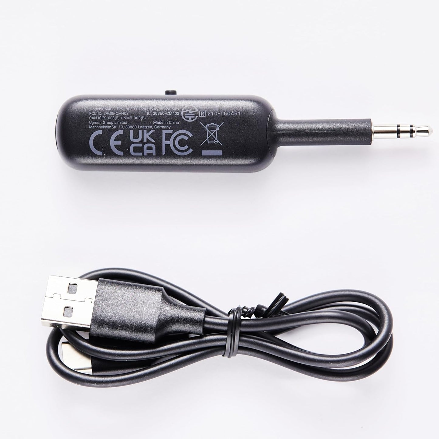 UGREEN Bluetooth 5.0 Transmitter and Receiver for Car TV Airplane, 2 in 1 Wireless 3.5mm Bluetooth Aux Adapter, Dual Devices Paired, Compatible with Car TV Airplane Home Stereo Headphones and More
