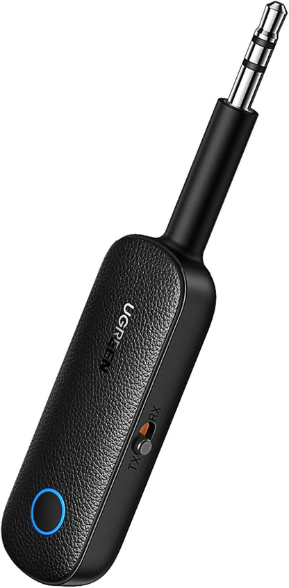 UGREEN Bluetooth 5.0 Transmitter and Receiver for Car TV Airplane, 2 in 1 Wireless 3.5mm Bluetooth Aux Adapter, Dual Devices Paired, Compatible with Car TV Airplane Home Stereo Headphones and More