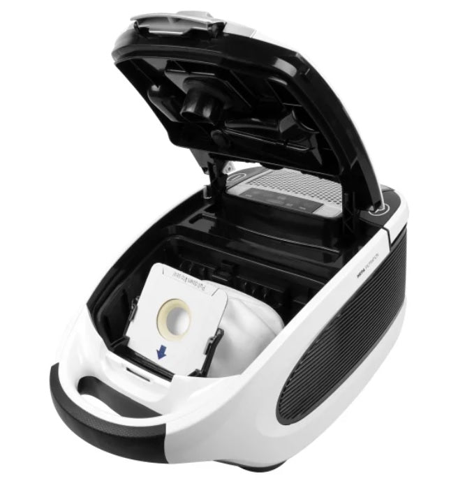 Johnny Vac XV10PLUSW Canister Vacuum Cleaner with Power Nozzle – 1400W HEPA Bagged Vacuum for Carpets, Floors, and Pet Hair Cleaning - PuriLite