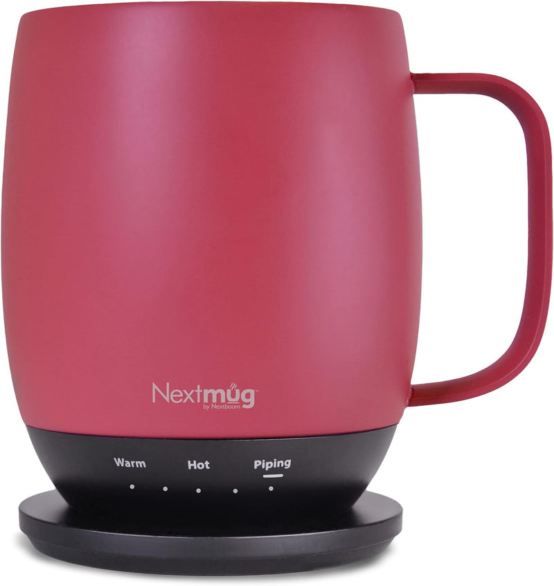 Nextmug - Temperature-Controlled, Self-Heating Coffee Mug (Dusty Rose - 14 oz.)