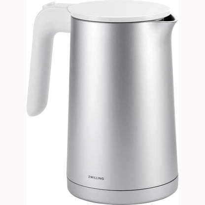 Cool Touch Electric Kettle, 1 Liter Double-Wall Stainless Steel Hot Water Kettle, Cordless Fast Boil Tea and Coffee Kettle, 1500W, Silver - PuriLite