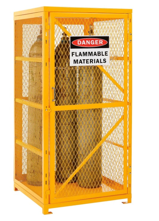 Global Industrial™ Cylinder Storage Cabinet With Manual Close Single Door, 9 Cylinder Cap.