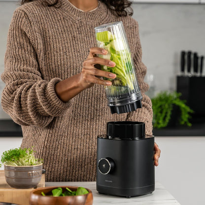 Personal Blender for Smoothies and Shakes, High-Performance Cross Blade Blender with 20 oz BPA-Free Travel Cup, Compact Single-Serve Blender, Black - PuriLite