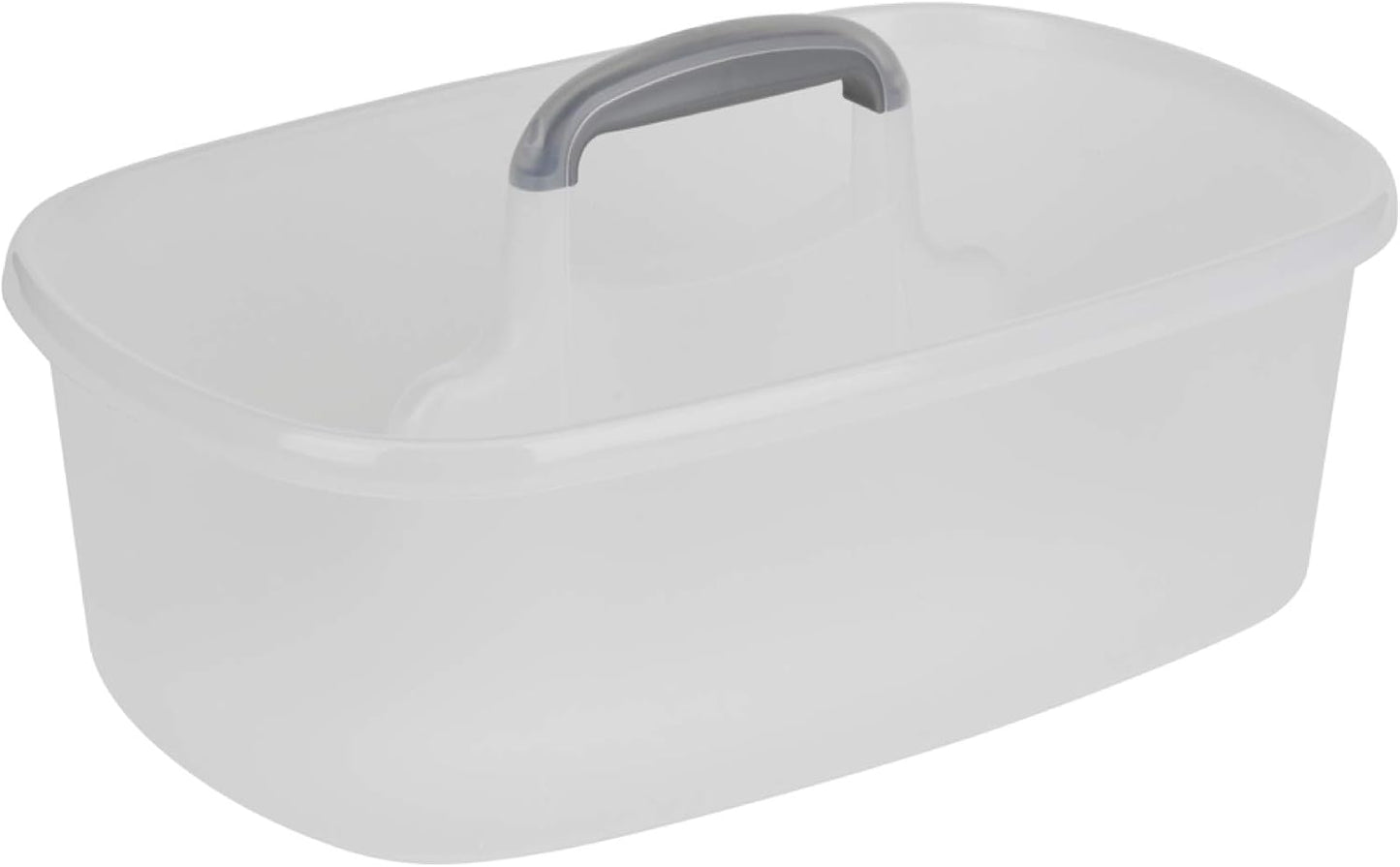 Casabella Plastic Multipurpose Cleaning Storage Caddy with Handle, 1.5-Gallon, Clear
