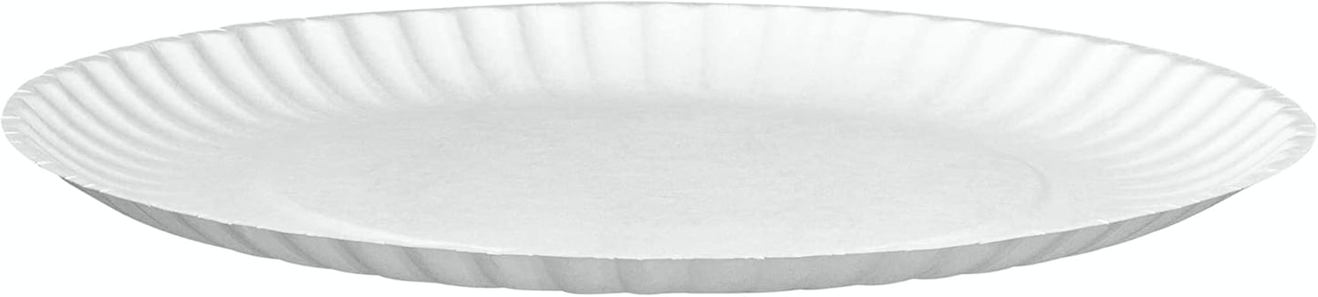 [9 Inch - 200 Count] Uncoated White Paper Plates - Disposable Party Plates, Decorative Paper Plates for Crafts - Formerly Comfy Package