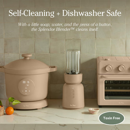 High-Power Personal Blender 1000W with Ultra-Sharp Blades, 25 oz Portable Smoothie Blender with Drinking Lid, Two Blending Modes, Countertop Blender for Smoothies and Shakes, Spice Color