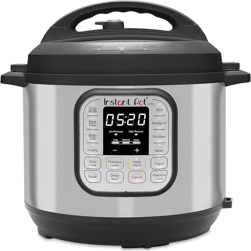 Instant Pot Duo 7-in-1 Electric Pressure Cooker, Slow Cooker, Rice Cooker, Steamer, Sauté, Yogurt Maker, Warmer & Sterilizer, 8 Quart, Stainless Steel/Black