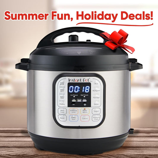Instant Pot Duo 7-in-1 Electric Pressure Cooker, Slow Cooker, Rice Cooker, Steamer, Saute, Yogurt Maker, Warmer & Sterilizer, Includes App With Over 800 Recipes, Stainless Steel, 6 Quart - PuriLite