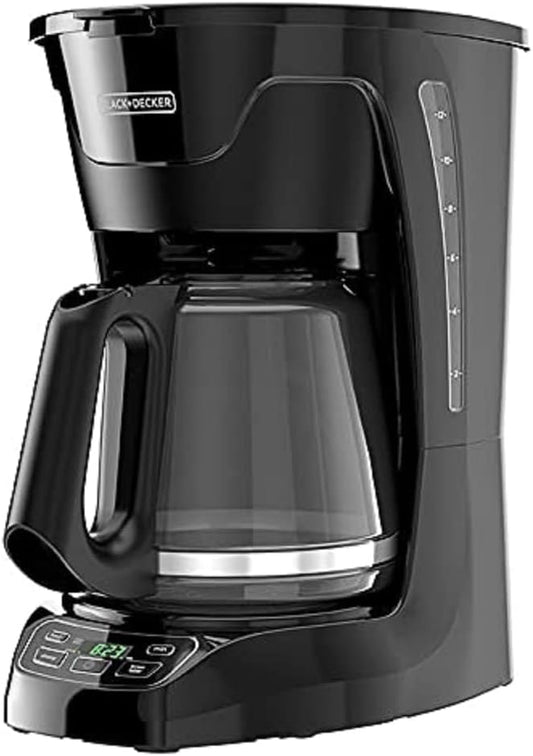 BLACK+DECKER Programmable Digital Coffeemaker, 12-Cup Coffee Machine, Black