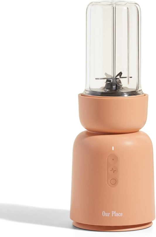 High-Power Personal Blender 1000W with Ultra-Sharp Blades, 25 oz Portable Smoothie Blender with Drinking Lid, Two Blending Modes, Countertop Blender for Smoothies and Shakes, Spice Color