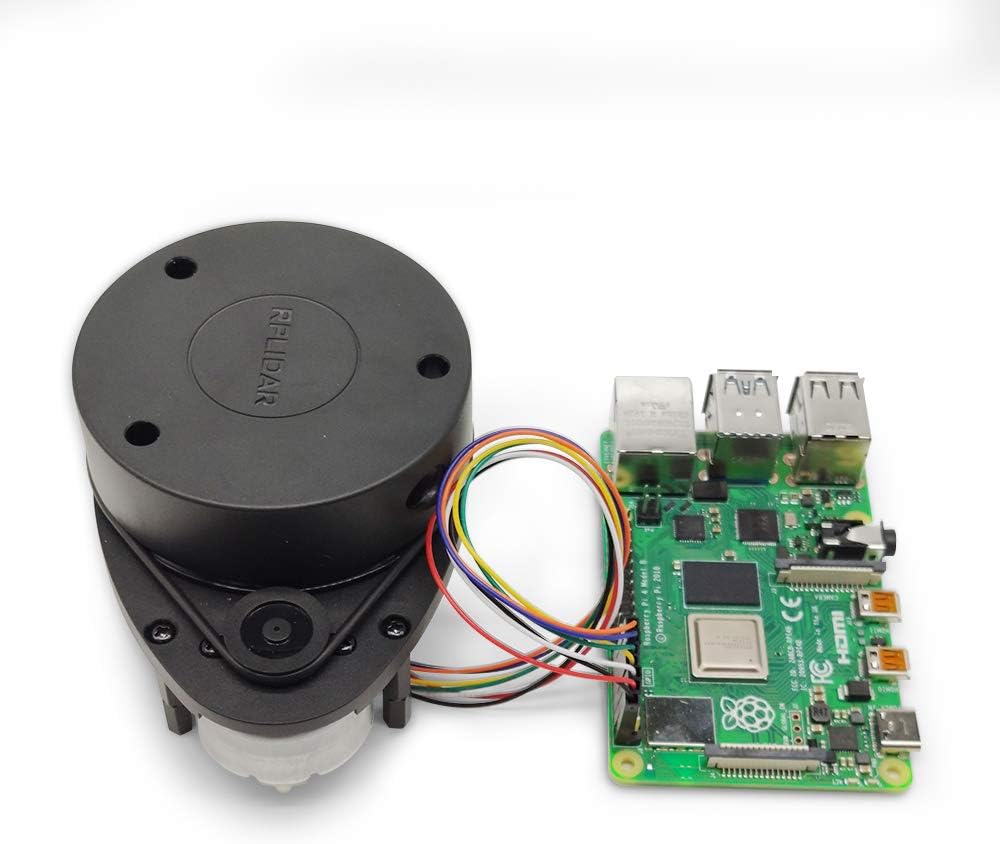 RPLIDAR A1M8 2D LiDAR Sensor – 360° Omnidirectional Laser Scanner, 12m Range, 8000Hz Sample Rate, Obstacle Avoidance & Navigation