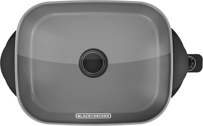 BLACK+DECKER Electric Skillet 12”x15” Deep Dish Nonstick Cooking Pan with Temperature Control SK1215BC - PuriLite