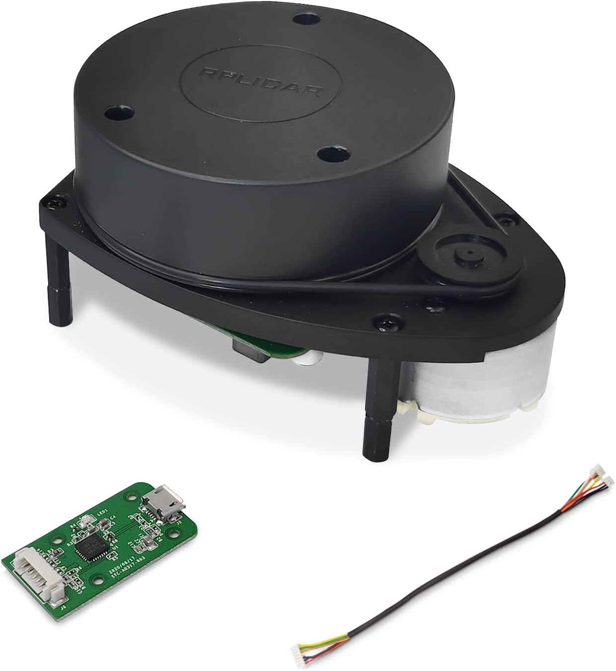 RPLIDAR A1M8 2D LiDAR Sensor – 360° Omnidirectional Laser Scanner, 12m Range, 8000Hz Sample Rate, Obstacle Avoidance & Navigation