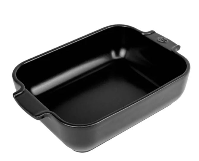 Peugeot Appolia Ceramic Rectangular Baker, 25 cm (10 in.), Satin Black