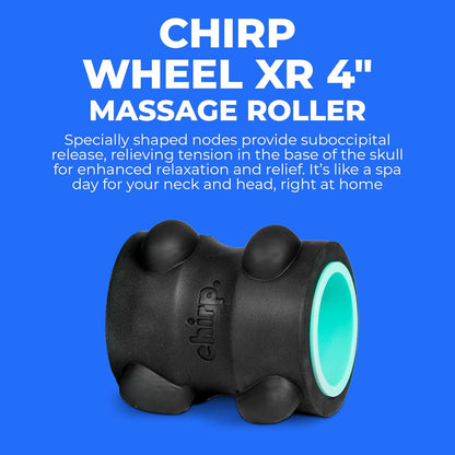 Chirp Wheel XR Neck & Headache Relief Roller – 4” Deep Tissue Pressure Wheel for Neck Pain, Headaches, Spine Decompression & Suboccipital Release - PuriLite