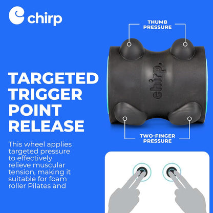 Chirp Wheel XR Neck & Headache Relief Roller – 4” Deep Tissue Pressure Wheel for Neck Pain, Headaches, Spine Decompression & Suboccipital Release - PuriLite