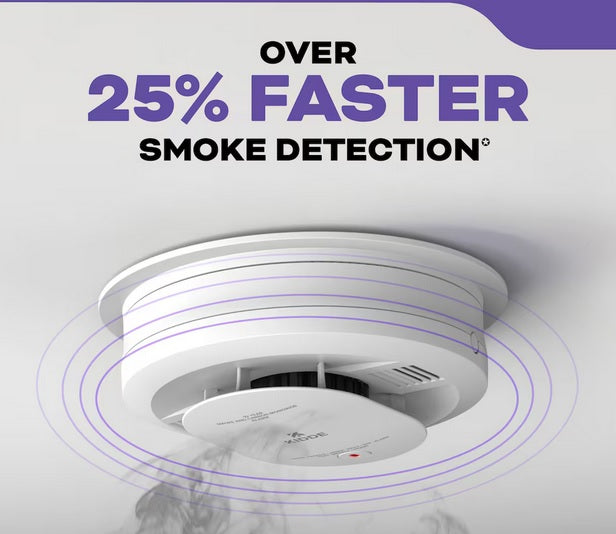 Kidde Hardwired Combination Smoke & Carbon Monoxide Alarm with Voice Alert and 2 AA Backup Batteries – Interconnected Smoke & CO Detector for Home Safety - PuriLite