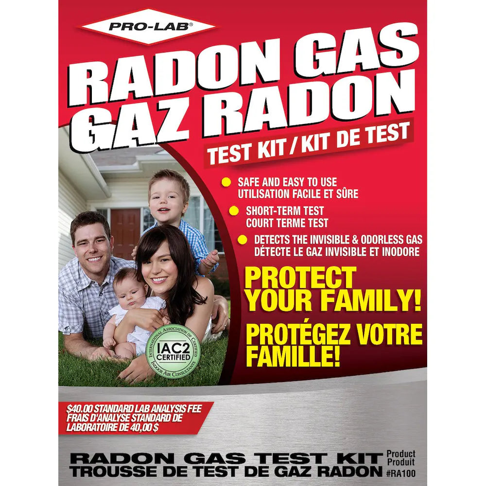 PRO-LAB RA100 Radon Gas Test Kit – Easy Indoor Radon Detection for Home, School, or Office - PuriLite