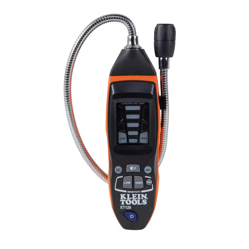 Klein Tools ET120 Combustible Gas Leak Detector – Methane & Propane Gas Tester with Audible & Visual Alarms - PuriLite