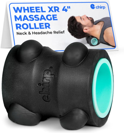 Chirp Wheel XR Neck & Headache Relief Roller – 4” Deep Tissue Pressure Wheel for Neck Pain, Headaches, Spine Decompression & Suboccipital Release - PuriLite