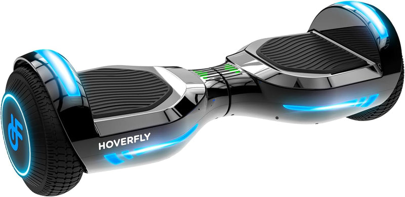 HOVERFLY Glide Hoverboard, LED 6.5" Wheels Self Balancing Scooter with Dual 200W Motor up to 10km/h & Max 7km Range, Headlight & UL2272 Certified Electric Hover Boards Kids Teens