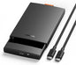 UGREEN USB C Hard Drive Enclosure USB C 3.1 Gen 2 SSD HDD Enclosure for 2.5 Inch SATA III II I SSD HDD Up to 10TB, Support UASP 6Gbps Compatible with WD Seagate, USB C to C Cable Include, Tool Free