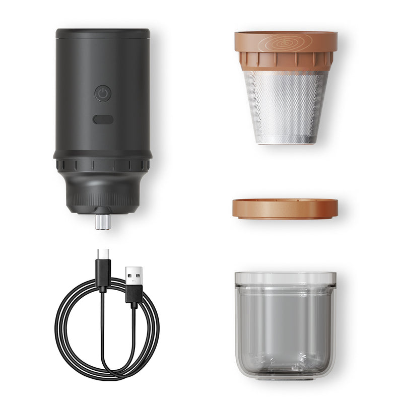 iCafilas FK13 - Electric Coffee Grinder with 3300mAh Battery, Stainless Steel Blades