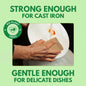AIRNEX 6 Pack Biodegradable Natural Kitchen Sponges - Eco Friendly Cellulose and Coconut Dish Scrubbers - Odourless, Non Scratch Dual Sided Multipurpose Sponges