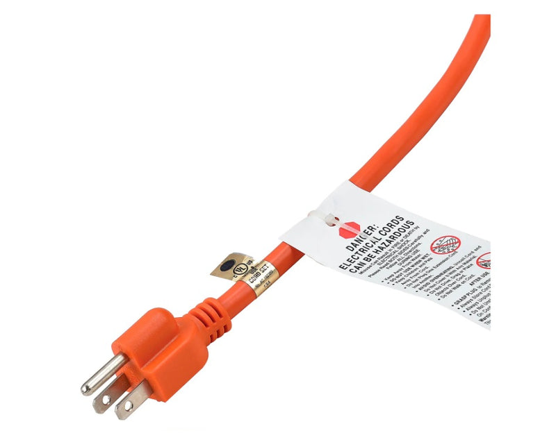 Global Industrial™ 100 Ft. Outdoor Extension Cord, 14/3 Ga, 13A, Orange