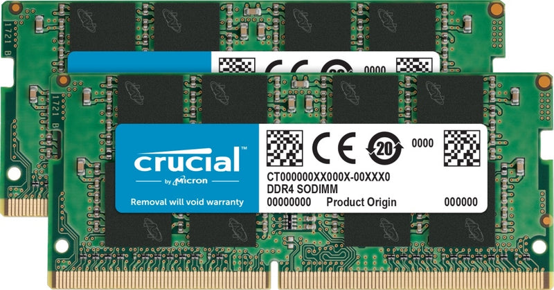 Crucial Memory CT2K16G4SFRA32A 32GB (2x16G)DDR4 3200 CL22 Unbuffered SODIMM