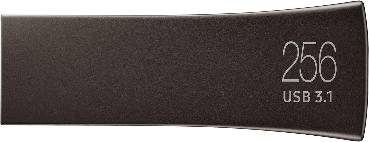 SAMSUNG BAR Plus 256GB - 400MB/s USB 3.1 Flash Drive Titan Gray (MUF-256BE4/AM) [Canada Version]