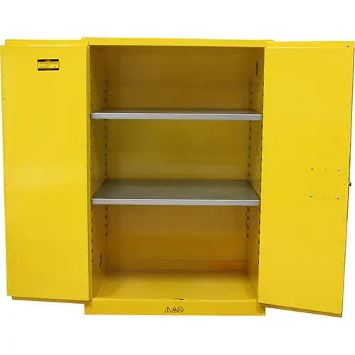 Flammable Storage Cabinet, 90 Gal., 2 Door, 43" W x 66" H x 34" D