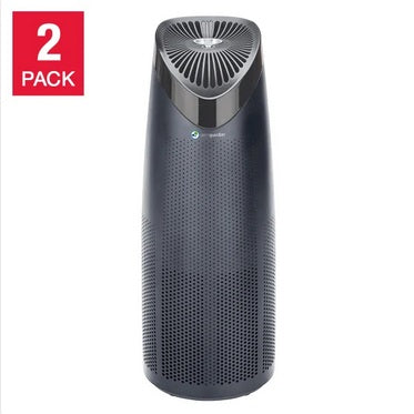 GermGuardian 4-in-1 Air Purifier with UV--C Light and Charcoal Filter, 2-pack