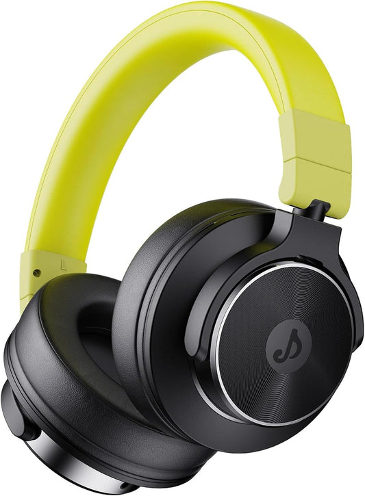 Wired Over Ear Headphones, Studio Monitor &Mixing DJ Headphones with 50mm Neodymium Driversand 1/4 to 3.5mm Jack for GuitarAMP Podcast PianoKeyboard Yellow-Black