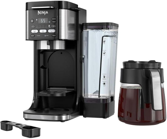 Ninja CFP105 DualBrew Hot & Iced Coffee Maker, Single-Serve, Compatible with K-Cups & 14-Cup Drip Coffee Maker, Black (Renewed)