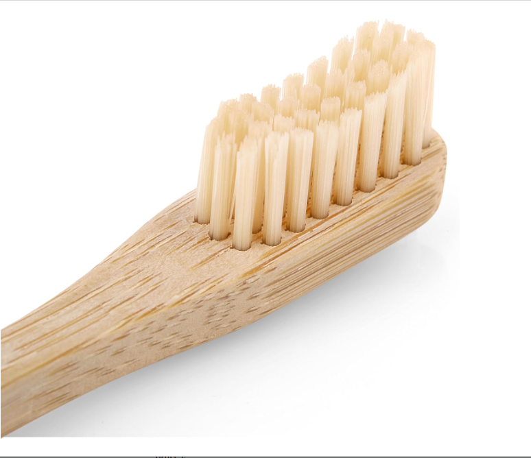 t-brush Bamboo Toothbrush - Cream Colour - Medium Hard - Medium Bristles - Natural Toothbrush - Eco Friendly - Everyday use - PuriLite