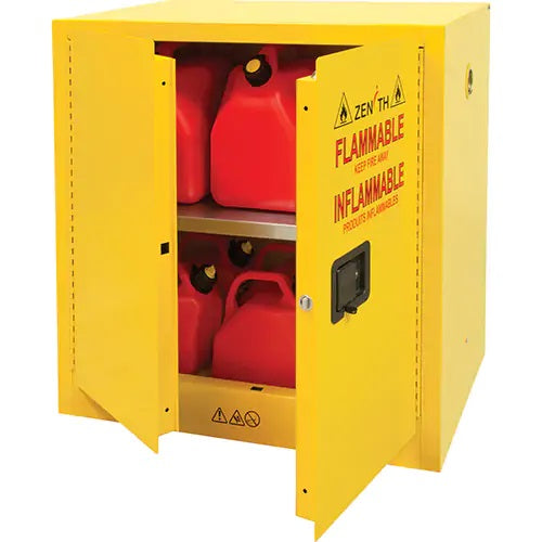 Flammable Storage Cabinet, 22 gal., 2 Door, 35" W x 35" H x 22" D