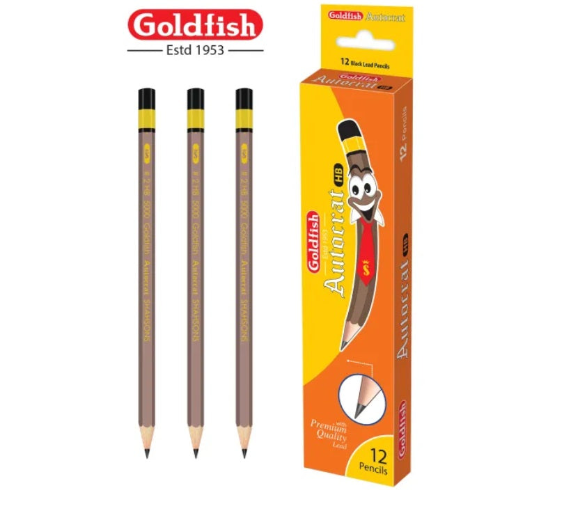 Goldfish Autocrat 12 Pcs HB Pencils Cardboard Pack - PuriLite