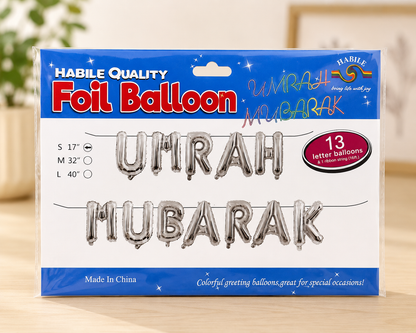 Premium Quality Foil Balloons | Qabool Hai, Dholki & Umrah Mubarak | Party Decorations