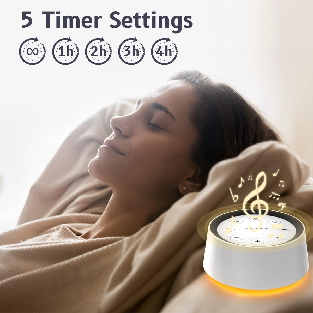 BrownNoise Sound Machine with 30 Soothing Sounds 12 Colors Night Light White Noise Machine for Adults Baby Kids Sleep Machines with Memory Function 36 Volume Levels 5 Timers for Home Office Travel - PuriLite