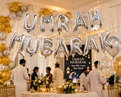 Premium Quality Foil Balloons | Qabool Hai, Dholki & Umrah Mubarak | Party Decorations