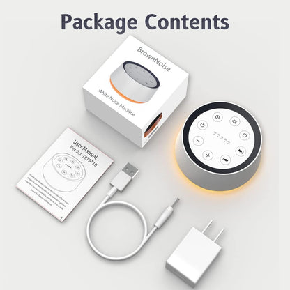 BrownNoise Sound Machine with 30 Soothing Sounds 12 Colors Night Light White Noise Machine for Adults Baby Kids Sleep Machines with Memory Function 36 Volume Levels 5 Timers for Home Office Travel - PuriLite