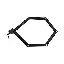 Demon Electric Foldable Bike Lock – 38-Inch Anti-Theft Folding Bicycle Lock, High-Strength Alloy Steel, Compact & Portable with Mounting Holder and 2 Keys