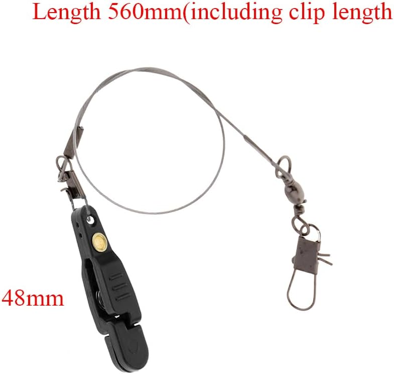 3pcs Padded Release Clips Fishing Quick Release Clips with Steel Fishing Line Downrigger Release Clips