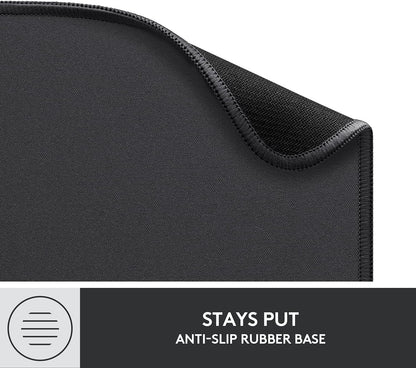 Logitech Mouse Pad - Studio Series, Computer Mouse Mat with Anti-slip Rubber Base, Easy Gliding, Spill-Resistant Surface, Durable Materials, Portable, in a Fresh Modern Design, Graphite