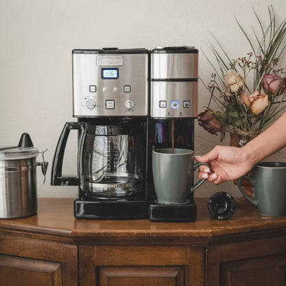 Cuisinart Coffee Center 12 Cup Coffeemaker and Single-Serve Brewer - SS-15P1: Best Combo Coffee Maker, 1200W, LCD Display