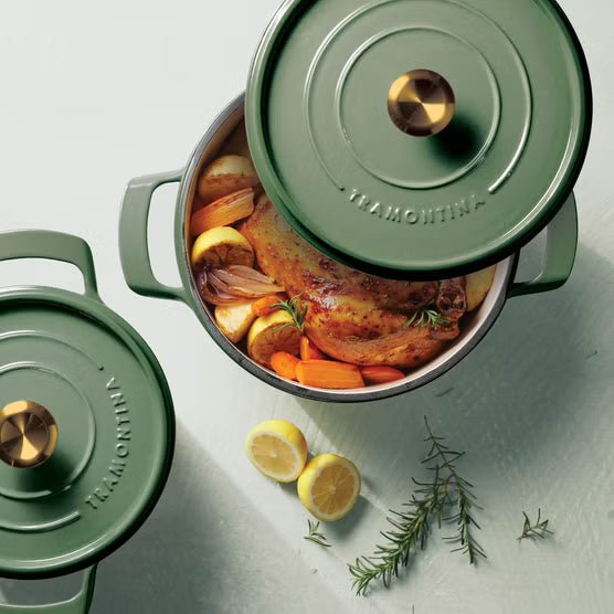 Tramontina 2-Piece Enameled Cast Iron Casserole Set (4 Qt & 7 Qt)