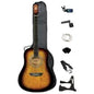 Washburn Premium Acoustic Guitar Pack Quilted Maple Top Vintage Tobacco Burst
